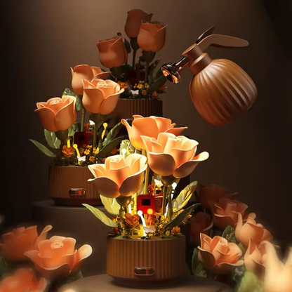 BloomyRose Articulated Mechanical Rose Building Set with USB Motion